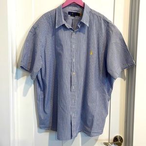 Ralph Lauren size XXL, blue and white seersucker